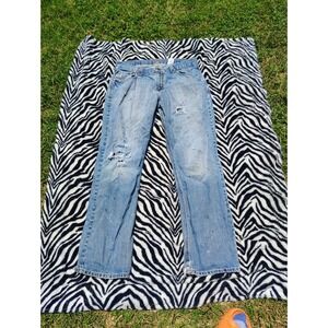 Cinch White Label Jeans Mens 38x34 Blue‎ Relaxed Straight Denim Western Cowboy